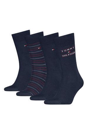 Tommy Hifiger 4 Pack Sock Gift Set, Navy