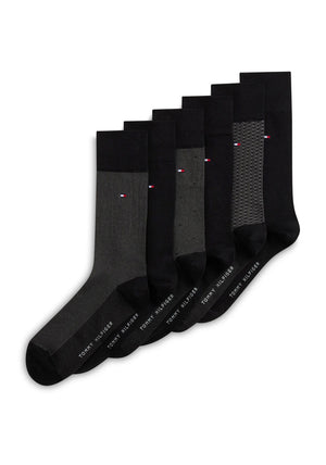 Tommy Hifiger 6 Pack Sock Gift Set, Black