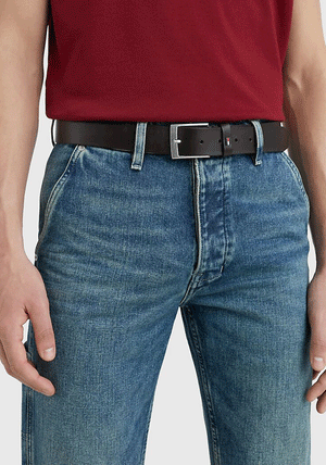 Tommy Hilfiger Adan Leather Belt, Brown