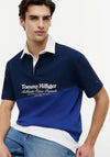 Tommy Hilfiger Back Logo Colour-Blocked Polo Shirt, Navy Multi