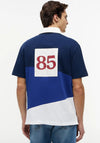 Tommy Hilfiger Back Logo Colour-Blocked Polo Shirt, Navy Multi
