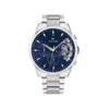Tommy Hilfiger Men’s Baker Watch, Silver & Blue