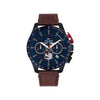 Tommy Hilfiger Men’s Bank Watch, Navy & Brown