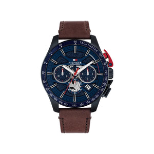 Tommy Hilfiger Men’s Bank Watch, Navy & Brown