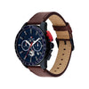 Tommy Hilfiger Men’s Bank Watch, Navy & Brown
