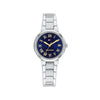 Tommy Hilfiger Ladies Becca Watch, Silver & Dark Blue