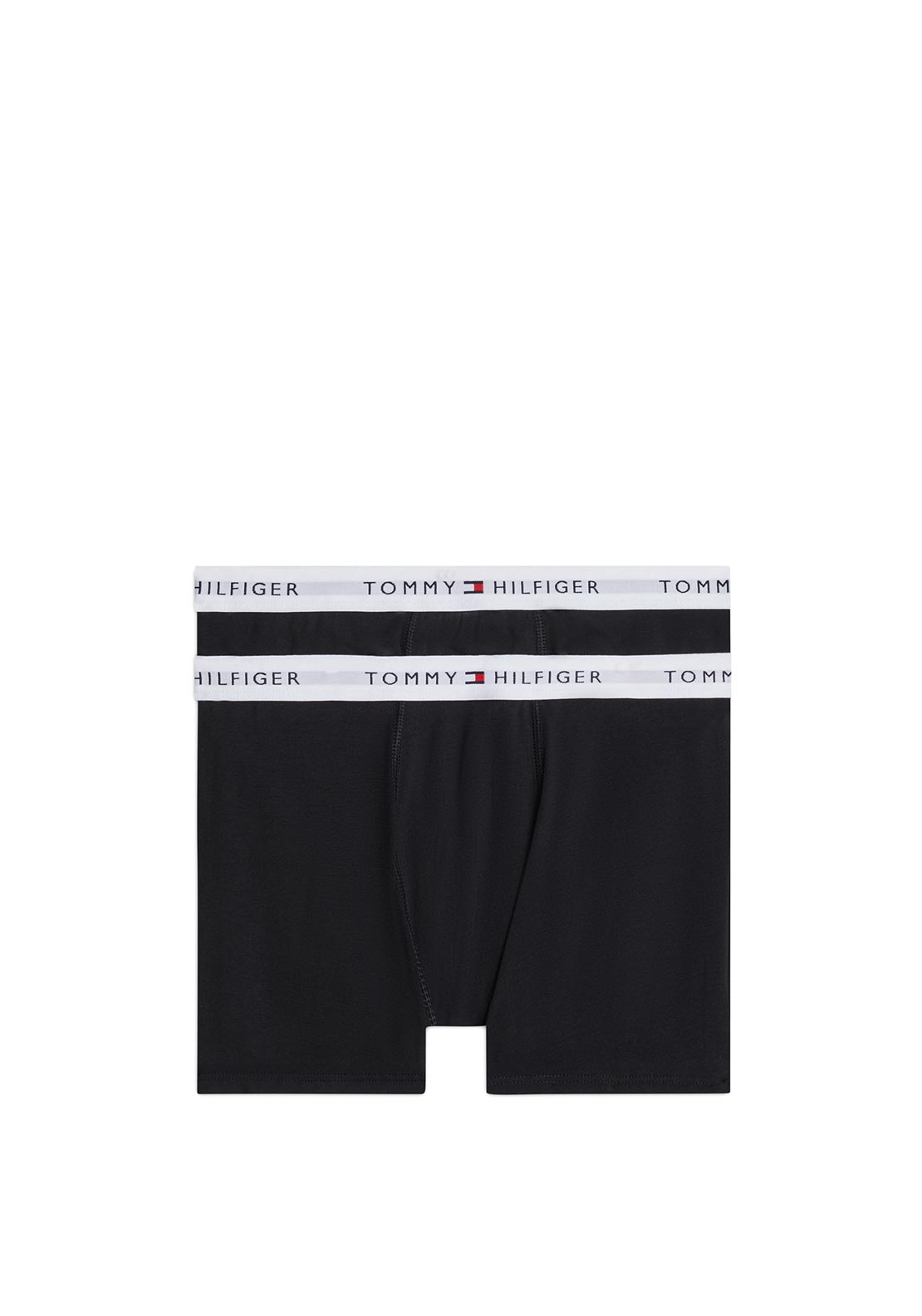 Tommy Hilfiger Boys 2 Pack Signature Logo Boxer Briefs, Black