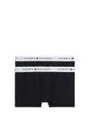 Tommy Hilfiger Boys 2 Pack Signature Logo Boxer, Black