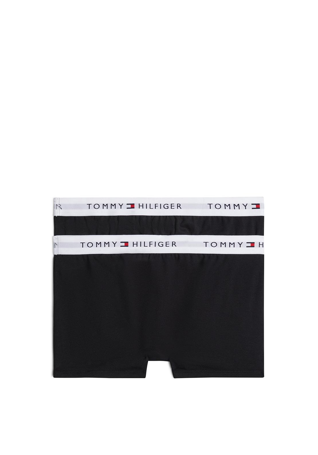 Tommy Hilfiger Boys 2 Pack Signature Logo Boxer, Black