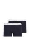 Tommy Hilfiger Boys 2 Pack Signature Logo Boxer, Navy