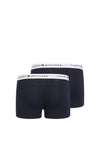 Tommy Hilfiger Boys 2 Pack Signature Logo Boxer, Navy