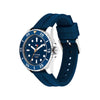 Tommy Hilfiger Boys Silicone Strap Watch, Silver & Blue
