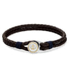 Tommy Hilfiger Men’s Double Braided Nautical Bracelet, Silver & Brown