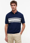 Tommy Hilfiger Breton Stripe Pique Polo Shirt, Carbon Navy