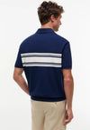 Tommy Hilfiger Breton Stripe Pique Polo Shirt, Carbon Navy