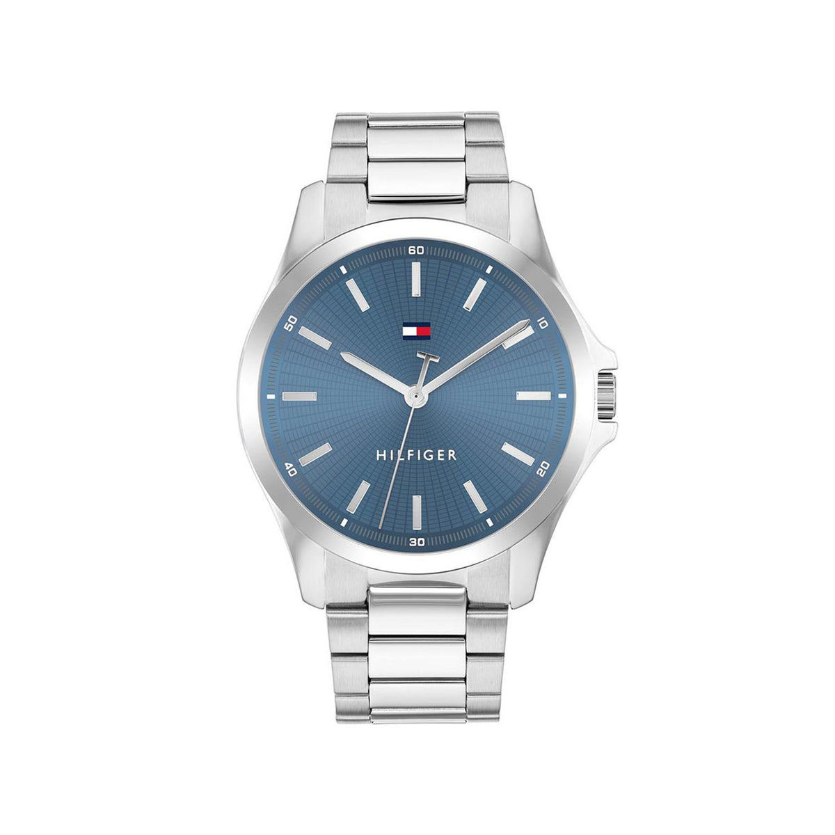 Tommy Hilfiger Men’s Bruce Watch, Silver & Blue