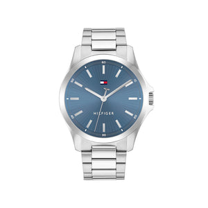 Tommy Hilfiger Men’s Bruce Watch, Silver & Blue