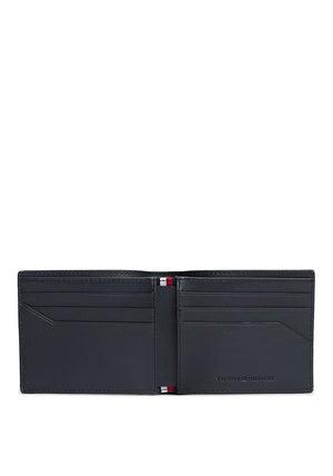 Tommy Hilfiger Business Leather Bifold Wallet, Space Blue