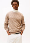 Tommy Hilfiger Cable Knit Crew Neck Sweater, Beige