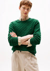 Tommy Hilfiger Cable Knit Crew Neck Sweater, Dark Green