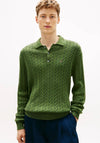 Tommy Hilfiger Cable Knit Polo Sweater, Pine Green