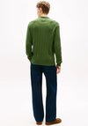 Tommy Hilfiger Cable Knit Polo Sweater, Pine Green
