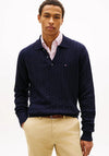 Tommy Hilfiger Cable Knit Polo Sweater, Navy