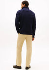 Tommy Hilfiger Cable Knit Polo Sweater, Navy
