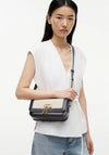 Tommy Hilfiger Canvas Leather Trim Crossbody Bag, Navy