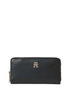 Tommy Hilfiger Chic Monogram Zip Around Large Wallet, Black