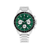 Tommy Hilfiger Men’s Clark Watch, Silver & Green
