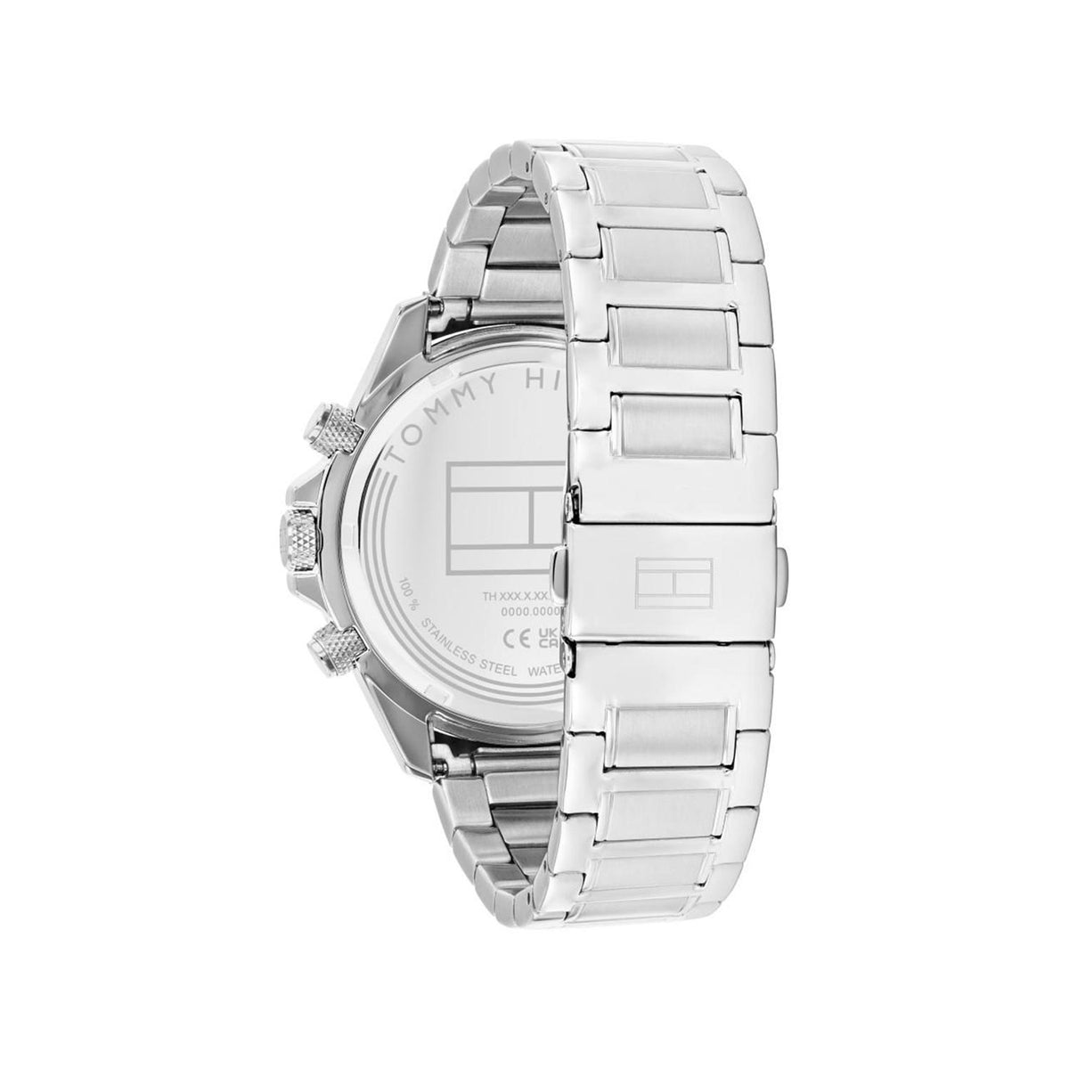Tommy Hilfiger Men’s Clark Watch, Silver & Green