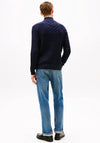 Tommy Hilfiger Classic Cotton Cable Knit Half Zip Sweater, Navy