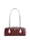 Tommy Hilfiger Colour-Blocked Rectangular Shoulder Bag, Maroon