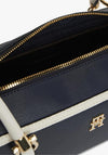 Tommy Hilfiger Colour-Blocked Rectangular Shoulder Bag, Navy