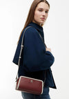 Tommy Hilfiger Colour-Blocked TH Monogram Crossbody Bag, Maroon