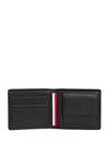 Tommy Hilfiger Corporate Leather Card & Coin Wallet, Black