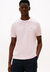 Tommy Hilfiger Crew Neck Embroidered Flag T-Shirt, Pink Lily