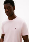 Tommy Hilfiger Crew Neck Embroidered Flag T-Shirt, Pink Lily