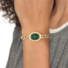 Tommy Hilfiger Ladies Demi Oval Watch, Gold & Green