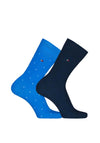 Tommy Hilfiger 2 Pack Dotted Socks, Blue & Navy
