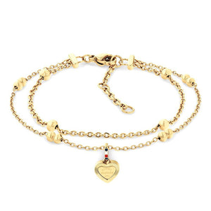 Tommy Hilfiger Double Chain Charm Bracelet, Gold
