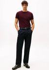 Tommy Hilfiger Crew Neck Embroidered Flag T-Shirt, Deep Burgundy