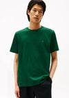 Tommy Hilfiger Crew Neck Embroidered Flag T-Shirt, Ornamental Green