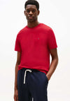 Tommy Hilfiger Crew Neck Embroidered Flag T-Shirt, Medium Red