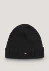 Tommy Hilfiger Essential Flag Beanie, Black