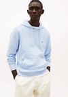 Tommy Hilfiger Essential Flag Embroidery Hoodie, Sky Blue