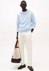 Tommy Hilfiger Essential Flag Embroidery Hoodie, Sky Blue