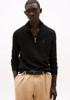Tommy Hilfiger Essential Quarter Zip Sweatshirt, Black