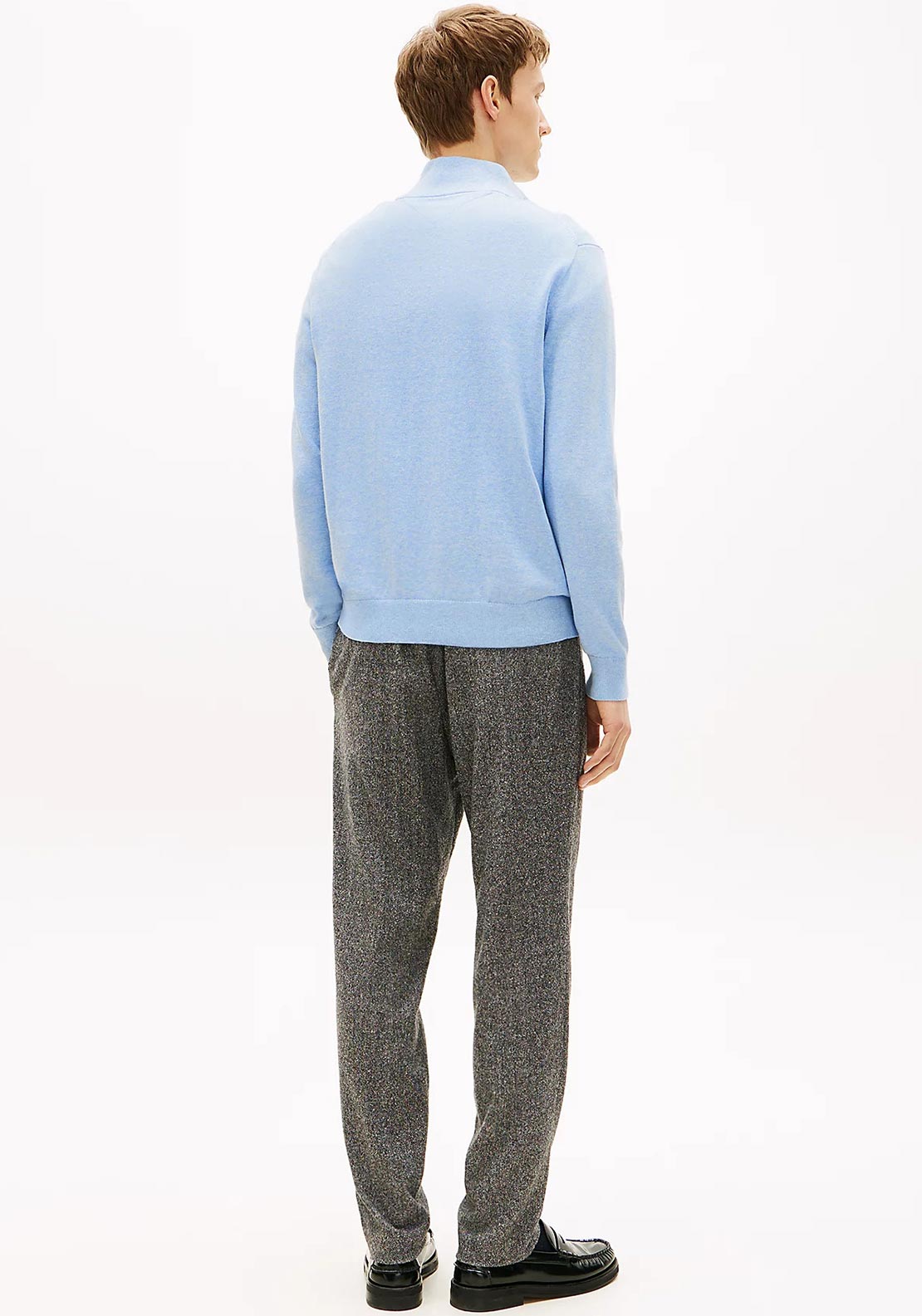 Tommy Hilfiger Essential Quarter Zip Sweater, Vessel Blue Heather